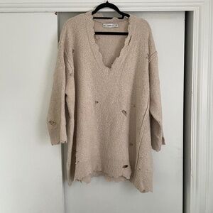 Oversized Cream Zara Sweater
